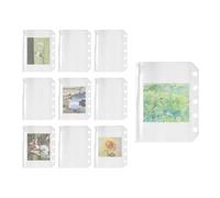 Transparent Sheet Sleeves | Pack of 10 5-Ring M5 Zip Ticket Sleeves - Folder Sleeves | For Students Teachers Professionals Travellers Stickers Photos Cards Receipts