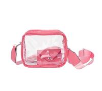 Transparent Shoulder Bag, Handbag, Stadium Approved Concert Bag Made of Vegan for Women and Teenage Girls, Northern Lights Bags, Women's Original, Hot Pink, One Size