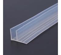 Transparent Shower Door Seal Strip Frameless Shower Glass Door Rubber Side Seal Strip Sweep for 6mm Glass Door Bathroom Hardware 2M Length F-Type (1 PCS)(1 PCS)