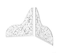 Transparent Shower for splash Guard 2-Pack Wavy Design Transparent(wavy line)