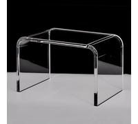 Transparent Shower Stool, U-Shaped Acrylic Bath Chair, Non-Slip Round Bathroom Stool, 45cm Height Leisure Bar Seat, Durable Bathing Stool for Shower Experience