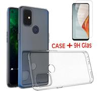 Transparent Silicone Case Cover + 9H Protective Glass For Huawei Y6 2017