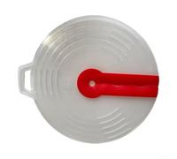 Transparent Silicone For Splash Guard Cover for Mixing Bowls to Monitor Consistency Without Removing the Cover (Red)