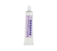 Transparent Silicone Glue - Elastic Bond Compound, Fine Nozzle Applicator with Controlled Dispensing, Moisture Resistant Silicone Blend, Crack Filling Sturdy Hold, Makeup Artists Props Restoration