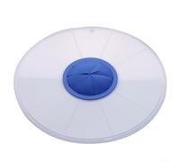 Transparent Silicone Splash Guard Bowl Cover Helps Maintain Clean Kitchen Counters by Containing Splashes During Mixing (Blue)