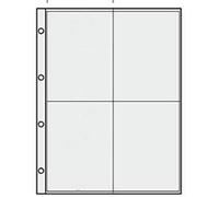 Transparent sleeves, supplementary sheets, slip-in sleeves, collector's sleeves, 4 pockets of 150 x 107 mm for beer mats (10 sheets)