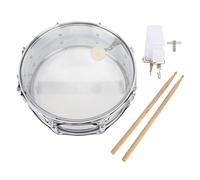 Transparent Snare Drum 14.6 x 6in with Adjustable Shoulder Strap, Beginner Practice Snare Drum for Students and Performance, Alloy Steel and Poplar Wood Construction