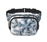 Transparent Snowflake Fanny Pack For Women Waterproof Adjustable Belt Bags Waist Pack Fashion Casual Crossbody Bags Bum Bag For Running Workout Hiking Traveling, Black, One Size