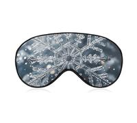 Transparent Snowflake Sleep Mask Light Block-Out Eye Mask for Side Sleeper Pressure-Free Soft Night Blindfold with Adjustable Strap Breathable Sleep Eye Cover for Travel