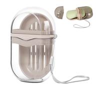 Transparent Soap Box - Durable Drain, Bathroom Sink Tray, Waterproof Lid Cover | Kitchen Countertop Laundry Room College Dorm Sport Bag Backpack Suitcase Business Trip Vacation