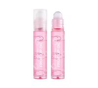 Transparent Soothes And Nourishing Colorless Oil Fruit Lip Balm Lips Care Skin Lip Dry Lip Hydrating Ball Oil 3ml Oil Mouth Moisturizing Liquid Roller Lip Gloss compatible with Mace (A, One Size)