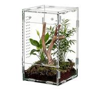 Transparent Spider Enclosure - Dimensions 20 x 12 cm, Of The Vivarium, Secure Lockable Breeding Box | Desktop Science Project Lab Dormitory Studio Craft Invertebrates Keeper-K