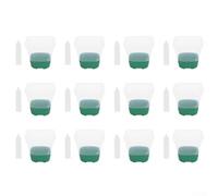 Transparent Square Plant Pots 12 Pack Silicone Bottom