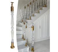 Transparent Stair Balusters 48" Indoor Railing Kit Ground Mount 3 10 20 25 Pieces Modern Design for Stairs Durable and Stylish Safety Solution