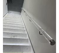 Transparent Stair Railing il 1.5m-5m, Round Safety Barrier for Kids, Adults, Disabled, Elderly - Supports 200KG, Ideal for Indoor Use