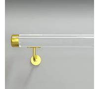 Transparent Stair Railing il - Indoor Balustrade for Lofts, Hotels & Corridors, Wall-Mounted Disability Grip, Exterior Steps - Color #1, Size Options Available