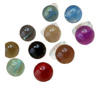 Transparent Starry Sand Resin Rings Circular Design & Marble Colors For Daily Wear Fashion Accessories Lightweight Resin Fashion