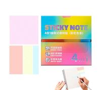 Transparent Sticky Note - 240 Sheets 4 Sizes Glitter Pull Out Self-Adhesive