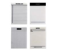 Transparent Sticky Note Book, 50 Sheets Clear Transparent Sticky Notes 4x3 Waterproof Self-Stick Notes Book/Project Book/Grid Book/Record Life Book for Annotating Books