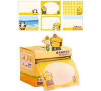 Transparent Sticky Notes 120 Sheets Pull Out Cartoon Animal Aesthetic