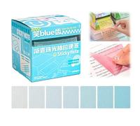 Transparent Sticky Notes, 126 Pads/Roll Self-Adhesive Translucent Clear See Through Post Sticky Notes for Planner Journaling Office School College Teacher Student Supplies 6 Bright Color (Sky Blue)