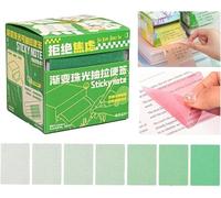 Transparent Sticky Notes, 126 Pads/Roll Self-Adhesive Translucent Clear See Through Post Sticky Notes for Planner Journaling Office School College Teacher Student Supplies 6 Bright Color (Green)