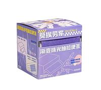 Transparent Sticky Notes 126 Pads/Roll Self Translucent Clear See Through Post Sticky Notes for Planner Journaling School College Teacher Student Supplies Dvj823 (Purple, 7.8x7.4x8cm)
