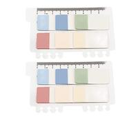 Transparent Sticky Notes, 2 Sets 6 Colors Morandi, Waterproof Translucent PET, File Classification Index Labels - Durable Waterproof Material, Multipurpose Use for Office Home