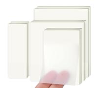 Transparent Sticky Notes, 400 Sheets Clear Post It Notes, Self-Stick Note Pads, Removable See Through Sticky Notes Tabs for Writing in Text Books Office Annotating Study Revision Stationary (4 Size)