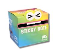 Transparent Sticky Notes, Clear Post It Notes - Self-Adhesive Sticky Notes for Books, 105-Page Pull Tab Roll with Colourful Tabs, Reusable Annotation Kit for Study & School Supplies