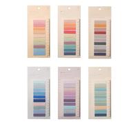 Transparent Sticky Notes Set 6 Clear PET Index Tabs for Journals Organizing