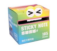 Transparent Sticky Notes - Sticky Note Pads Pull Roll, Colorful 105 Sheet Memo Pads for Notebook, Reminder, Study, School, Student, Office, Workplace, Home Organization