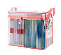 Transparent Storage Bag Organizer - Books Holder, Clothes Container, Foldable Box, Zipper Handle Case | Large Capacity Waterproof Dustproof Solution, Multi-Purpose Household Storage System For Shoes