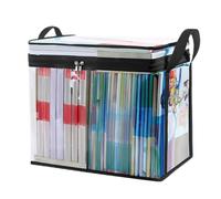 Transparent Storage Bags with Zip, Transparent Book Storage Bag, Transparent Storage Bag for Books - Transparent Storage Bags for Books, Clothes, Trans