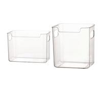 Transparent Storage Box - Stackable Produce Basin, Handled Cooling Tray, Space Saving Vessel | Larder Arrangement Joint, Pantry Layout Utility For Fruit Vegetable Cold Cupboard Cabinet Area