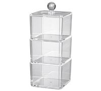 Transparent Storage, Three-Tier Hair Accessory Organizer, Clear Acrylic Design, For Girls, Dust-Free For Clips And Bands