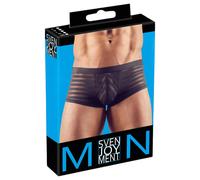 Transparent Striped Boxer Briefs (Black) - XXL