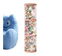 Transparent Stuffed Animal Storage Tube, Multi-Layer Plush Toy Organizer, Toy Display Storage Box, Space-Saving, PET Barrel, (27x66cm), Ideal for Bedroom, Living Room