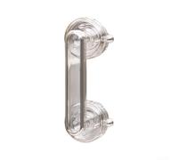 Transparent Suction Cup Door Pull for Glass Fridge Cabinet Toilet - Long-lasting Plastic Handle Easy Install for Kitchen Bathroom Dresser Sliding Doors Grey Colour 1 Unit(5)