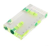 Transparent T-Level Bubble 95mm Two-Way Precision Two-Direction Level Gauge 95mm Clear Acrylic Shell Magnetic Base Level Tool 95mm Dual Bubble 95x51mm Transparent for spirit Level with Ruler Edge