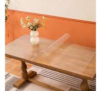 Transparent Table 35 x 173 cm Transparent Waterproof Wipe Clean Mat Clear Plastic for Kitchen, Dresser and Writing Desk, Rounded Corners