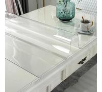 Transparent Table Cover Protector 1.5mm Thick WaterproofTable ProtectorDurable Scratch & Stain Resistant Tablecloth Cover for Home Restaurants & Cafes 90x140 cm Ideal for Dining & Living Spaces