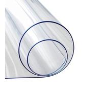 Transparent Table Cover Protector, Clear PVC Wipeable Clean Table Cloth Cover, Clear Desk Mat, Gentle On Hands, Roll for Kitchen, Office and Dining Tables(80x135cm)