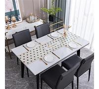 Transparent Table Cover Protector Transparent Plastic Tablecloth Waterproof Strong Table Protector Covering Plastic Desk Pads Cloth Rectangle Placemats Dustproof Soft Glass Crystal Boards(F,100x100cm)