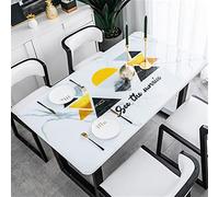 Transparent Table Cover Protector Transparent Plastic Tablecloth Waterproof Strong Table Protector Covering Plastic Desk Pads Cloth Rectangle Placemats Dustproof Soft Glass Crystal Boards(I,90x180cm)
