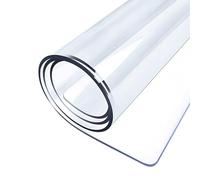 Transparent Table Cover Protector Waterproof Clear Vinyl Table Protector 1.5mm Thick Durable Plastic Cover for Dining Tables & Countertops (4.5 * 55 in / 70 * 140 cm) Ideal for Home & Office