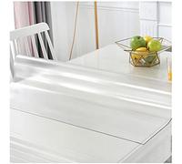 Transparent Table Cover Wipeable PVC Waterproof Table Protector Clear Plastic Tablecloth for Dining Room & Desk 100x175cm 1mm Thick Durable & Easy to Clean