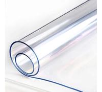 Transparent Table Protection Film 100x200cm Waterproof & Washable PVC Tablecloth Clear Plastic Table Cover for Kitchen and Home Use Durable Dining Table Protector