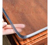Transparent Table Protector Film, Washable PVC Tablecloth, Greaseproof, Waterproof, Crystal Clear, Non-Slip, Anti-Blister, 1.6mm/2mm Thickness, Matt One-Sided - Dining Table Mat For Kitchen Protection