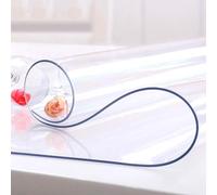 Transparent Tablecloth 120x150 cm 2mm Waterproof Vinyl Washable Stain Resistant for Outdoor & Kitchen Protective Cover for Dining Table